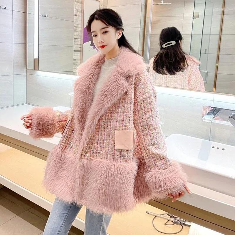 Women' Fur 2022 Autumn Winter Coat Women' Long Warm Thick Pink Fashion Shiny Loose Imitation Plush Temperament Coats Female
Women' Fur 2022 Autumn Winter Coat Women' Long Warm Thick Pink Fashion Shiny Loose Imitation Plush Temperament Coats Female