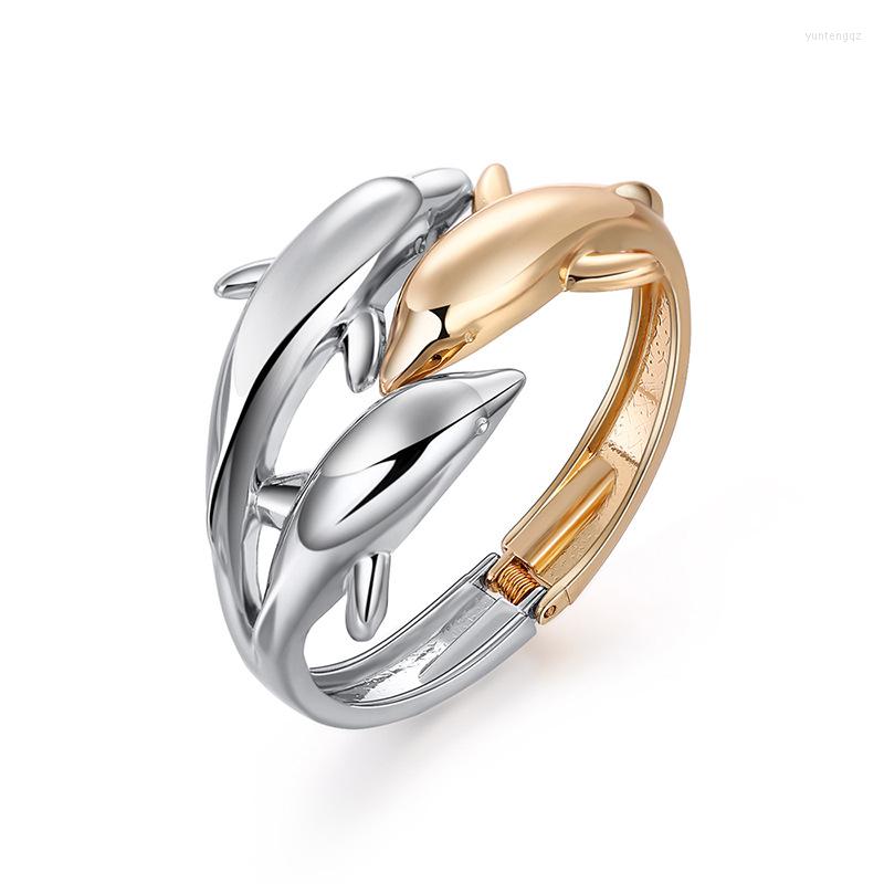 Charm Bracelets 2022 Fashion Bracelet Jewelry Three Dolphins Double Color Matching Women Stainless Steel
Charm Bracelets 2022 Fashion Bracelet Jewelry Three Dolphins Double Color Matching Women Stainless Steel
