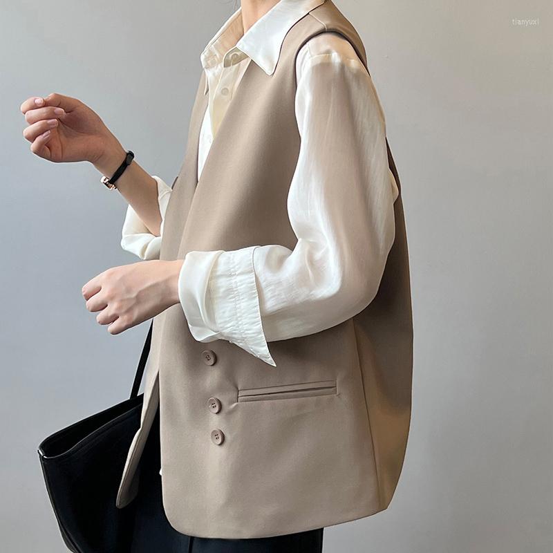 Women's Suits 2022 Autumn Women's Blazer Vest Sleeveless Waistcoat Korean Fashion Jacket Loose Casual Chic Elegant Female 2001, Black
Women's Suits 2022 Autumn Women's Blazer Vest Sleeveless Waistcoat Korean Fashion Jacket Loose Casual Chic Elegant Female 2001, Black
