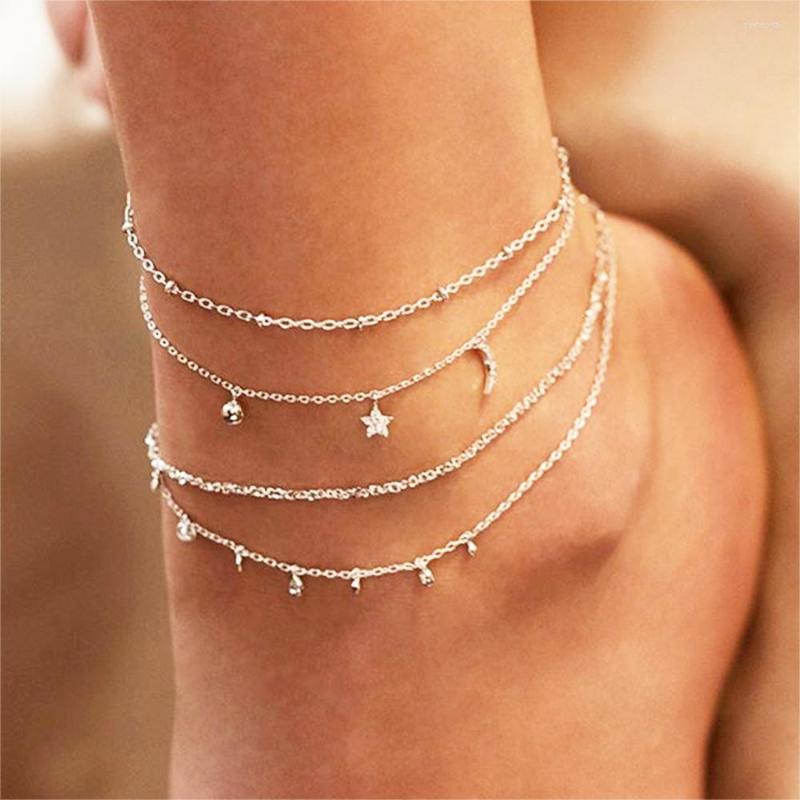 Anklets Vintage Multilayer Crystal Anklet Bohemia Star Moon Pendant Ankle Leg Sandal Jewelry Party Gift
Anklets Vintage Multilayer Crystal Anklet Bohemia Star Moon Pendant Ankle Leg Sandal Jewelry Party Gift