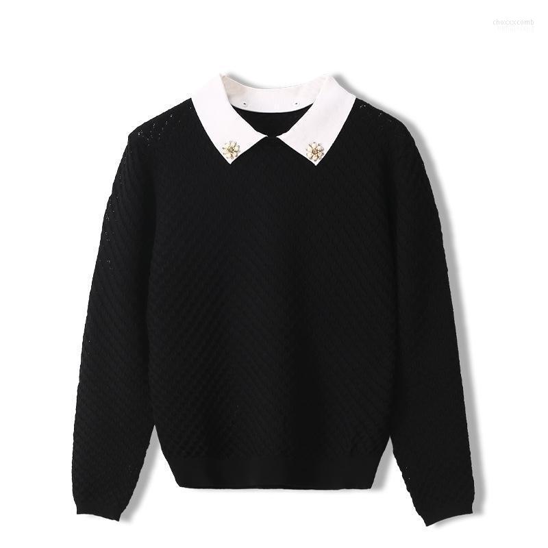 Women' Sweaters Women' High Quality Femmes Fashion Lapel Long-Sleeved Knitted Top Ladies Korean Sweet Pullover Sweater Autumn Women, Black
Women' Sweaters Women' High Quality Femmes Fashion Lapel Long-Sleeved Knitted Top Ladies Korean Sweet Pullover Sweater Autumn Women, Black