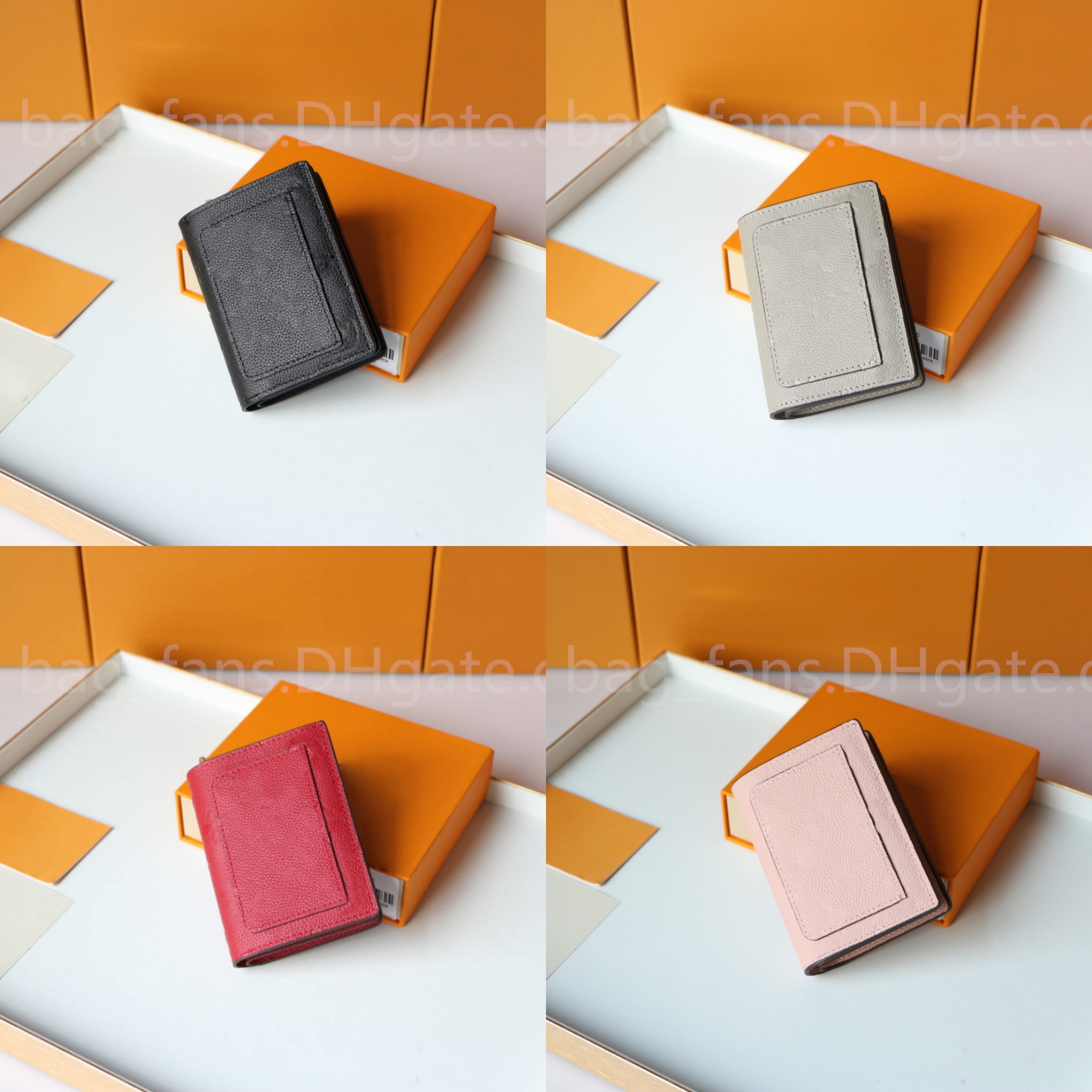 (go off picture not the description) Fashion Card Bags Designer Coin Purses with Embossing for Women Men with Box