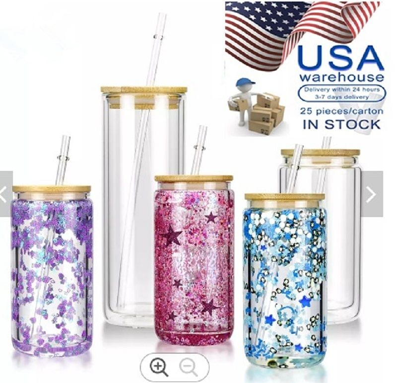 US 16oz 25oz Sublimation tumblers Mugs double wall snow globe Glass Can Creative Sequins tumblers shape Bottle with Lid and Straw Mason Jar Juice Cup ss1121, Custom
US 16oz 25oz Sublimation tumblers Mugs double wall snow globe Glass Can Creative Sequins tumblers shape Bottle with Lid and Straw Mason Jar Juice Cup ss1121, Custom