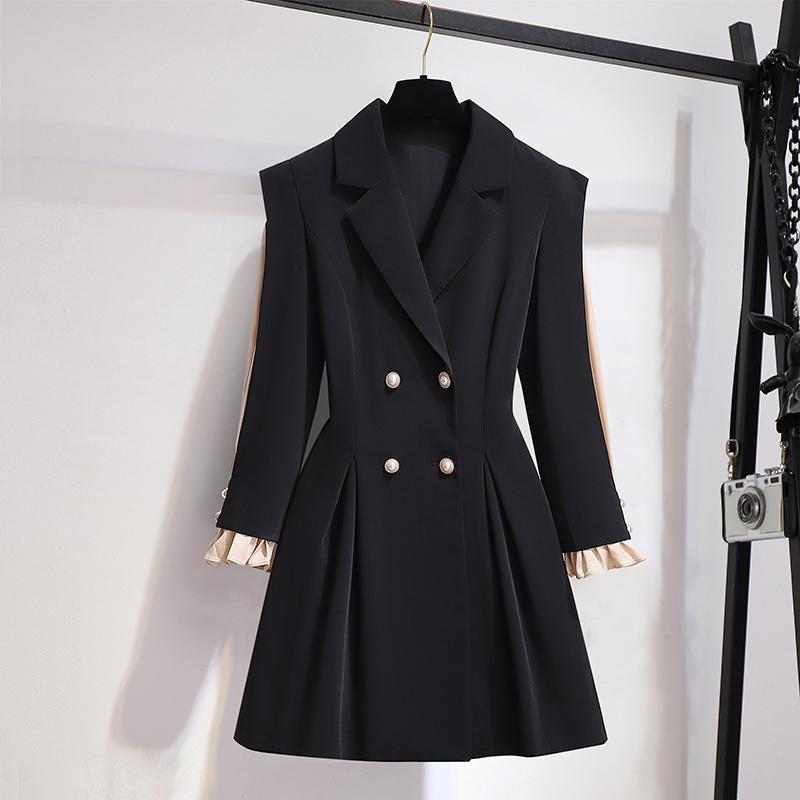 Womens Two Piece Pants Korean Elegant Twopiece Set Autumn Fashion Blazers Jacket Blouse Micro Flared Suit Casual Clothing 221121