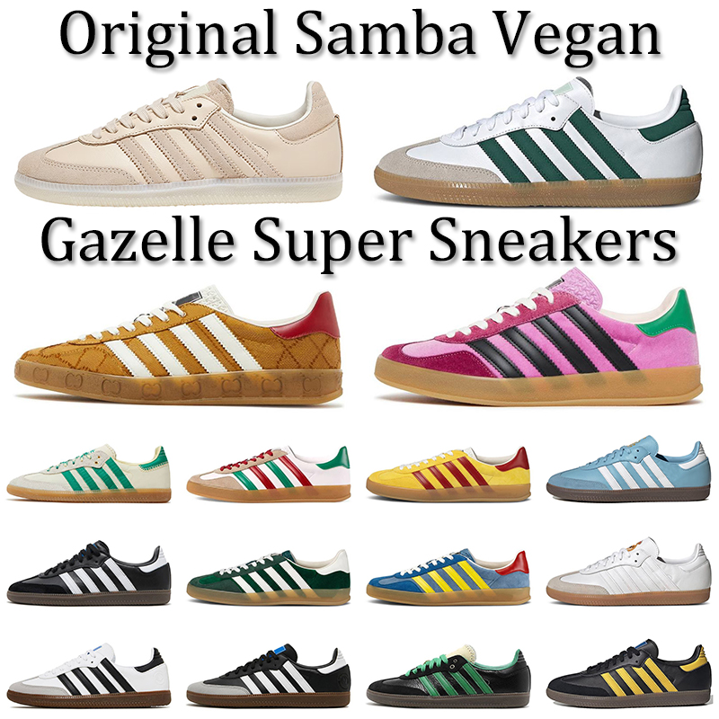2023 Designer Gazelles Casual Shoes Pink Velvet White Gum Wales Boneer Collegiate Navy OG Samba Vegan Gazelle Cream Green Men Women Sports Trainers Sneakers Outdoor, Vegan black gum 36-45
2023 Designer Gazelles Casual Shoes Pink Velvet White Gum Wales Boneer Collegiate Navy OG Samba Vegan Gazelle Cream Green Men Women Sports Trainers Sneakers Outdoor, Vegan black gum 36-45