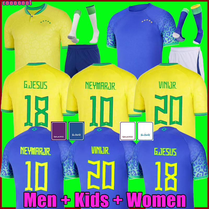 2022 soccer jerseyS Camiseta de futbol PAQUETA BRAZILS football shirt ANTONY JESUS RICHARLISON PELE CASEMIRO brasil 22 23 maillots football men women kids SETS