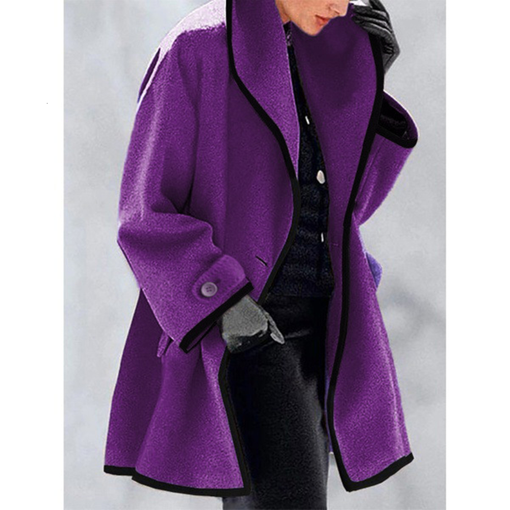 Women's Wool Blends Winter Woman Coat Fashion Korean Preppy Style Retro Versatile Windbreaker Casual Warm Woolen Oversize Manteau Femme Hiver 221