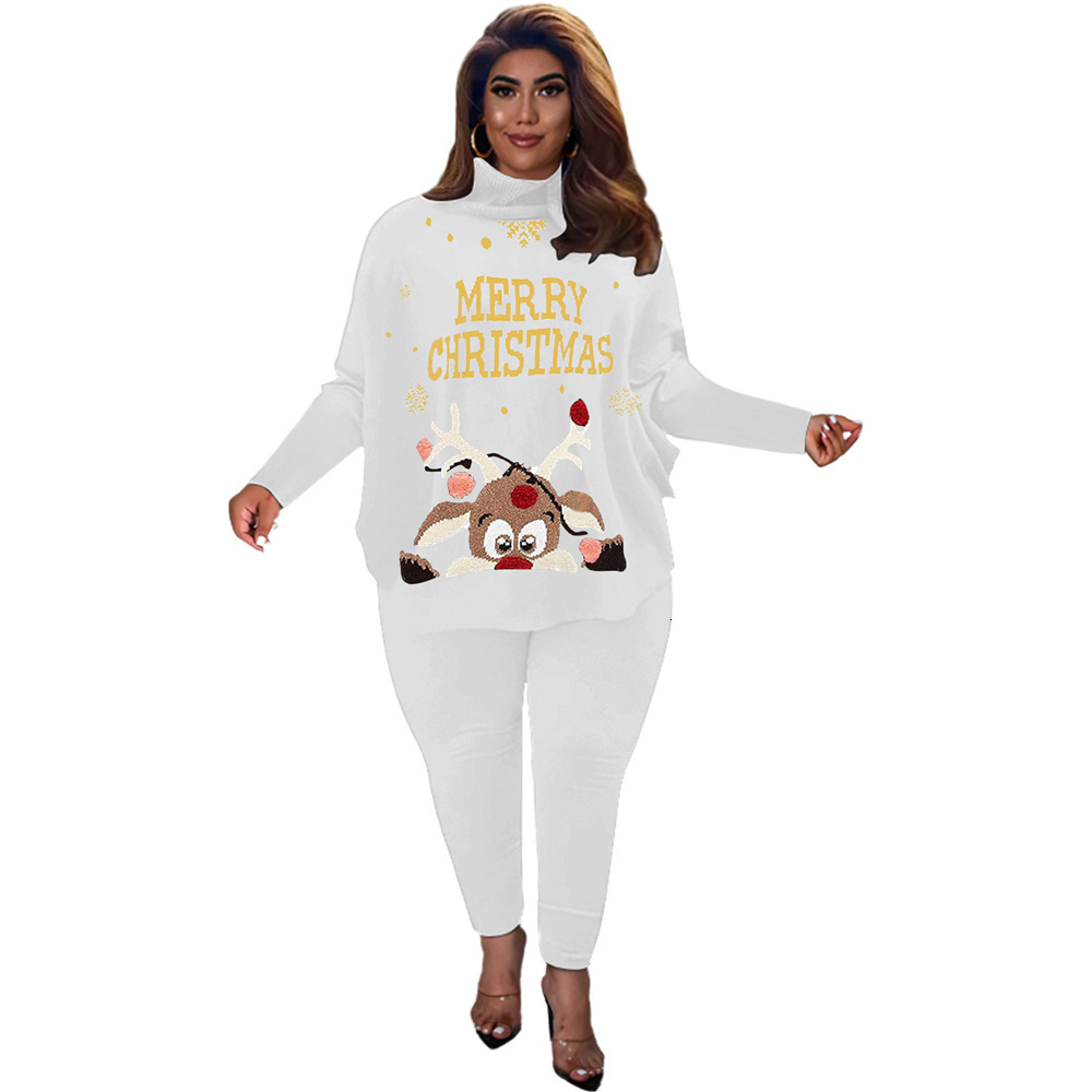 Women's Plus Size Tracksuits Christmas Plus Size Sets Women Clothing Two Piece Outfits for Women Pants and Top Sweatpants Leggings Wholesale Drop