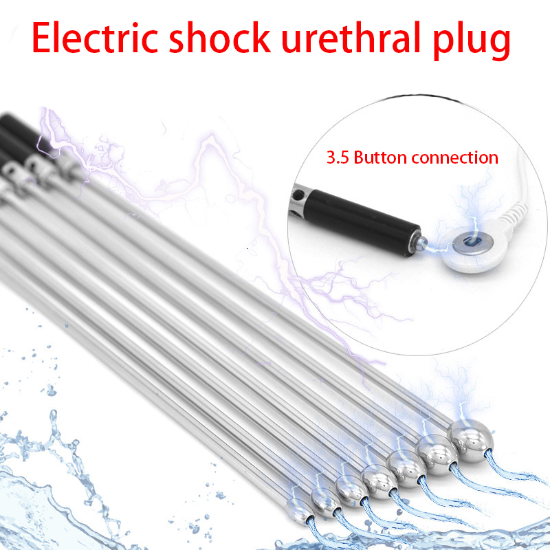 Adult Toys Electro Shock Urethral Catheter Hollow Metal Penis Dilator Urethra Plug Electrical Stimulation SM Accessory Sex for Men 221121