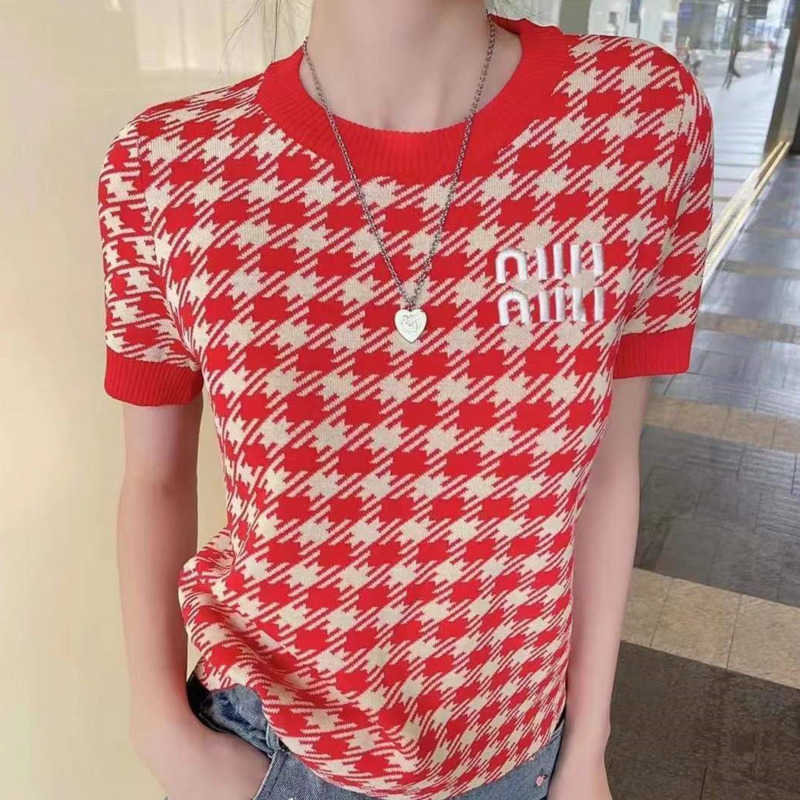 fashion wool t shirt womens knitwear sweater miu designer sweaters pullover sweatshirt women embroidery Long sleeve short tshirt, Red
fashion wool t shirt womens knitwear sweater miu designer sweaters pullover sweatshirt women embroidery Long sleeve short tshirt, Red