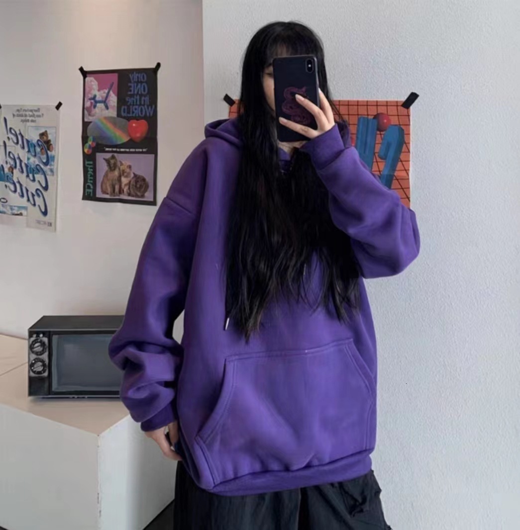 Women's Hoodies Sweatshirts Hooded Sweatshirt Men Women Oversized Hoodie Autumn Winter Long Sleeve Pullover Solid Couple Clothes Boys Grils Casua