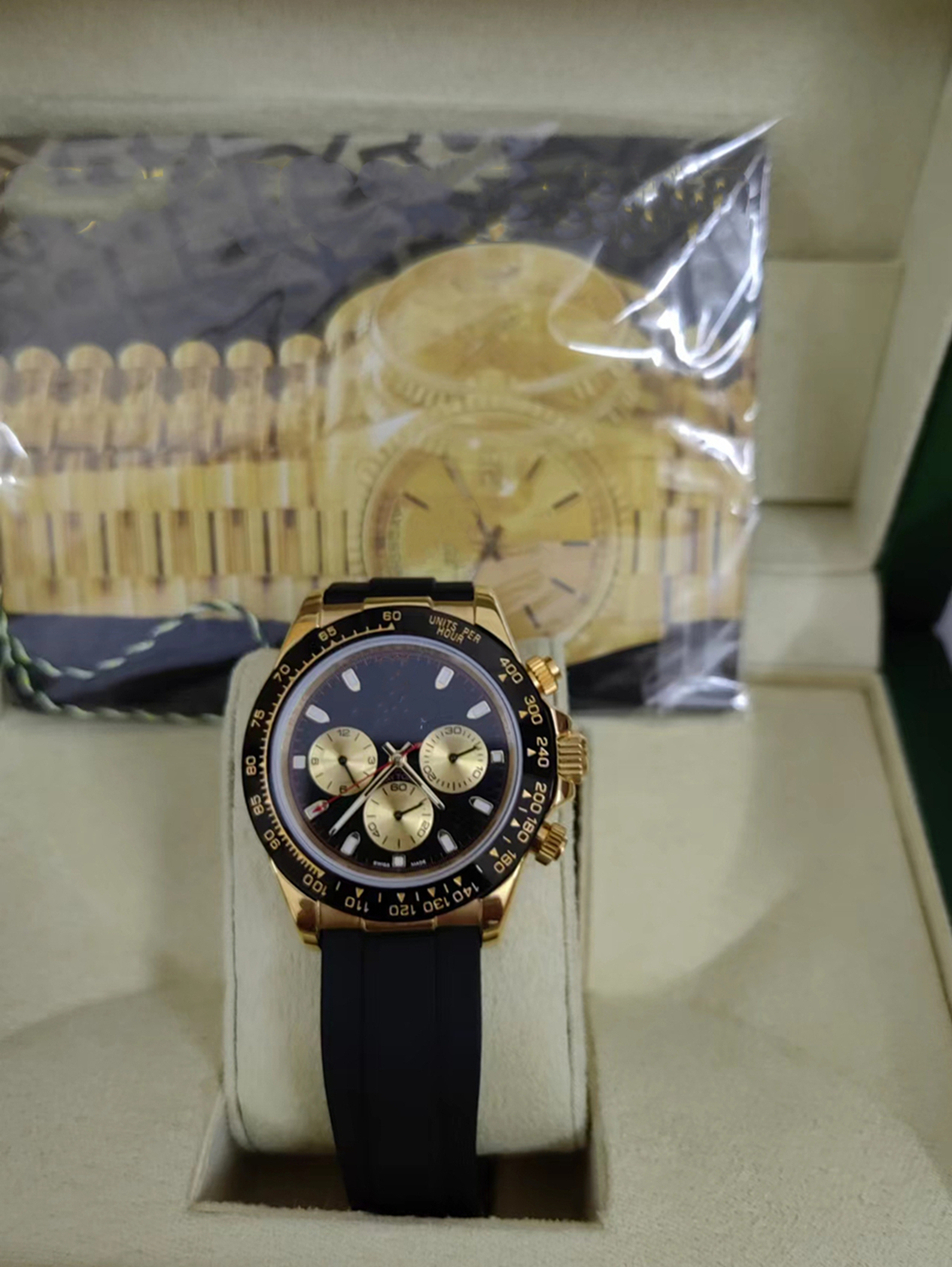 With original box Men's Automatic Watch 40mm Rubber Strap Stainless Steel Case Three Eyes Sapphire Waterproof Watches Luxusuhr montre de luxe 281365, Style 5
With original box Men's Automatic Watch 40mm Rubber Strap Stainless Steel Case Three Eyes Sapphire Waterproof Watches Luxusuhr montre de luxe 281365, Style 5
