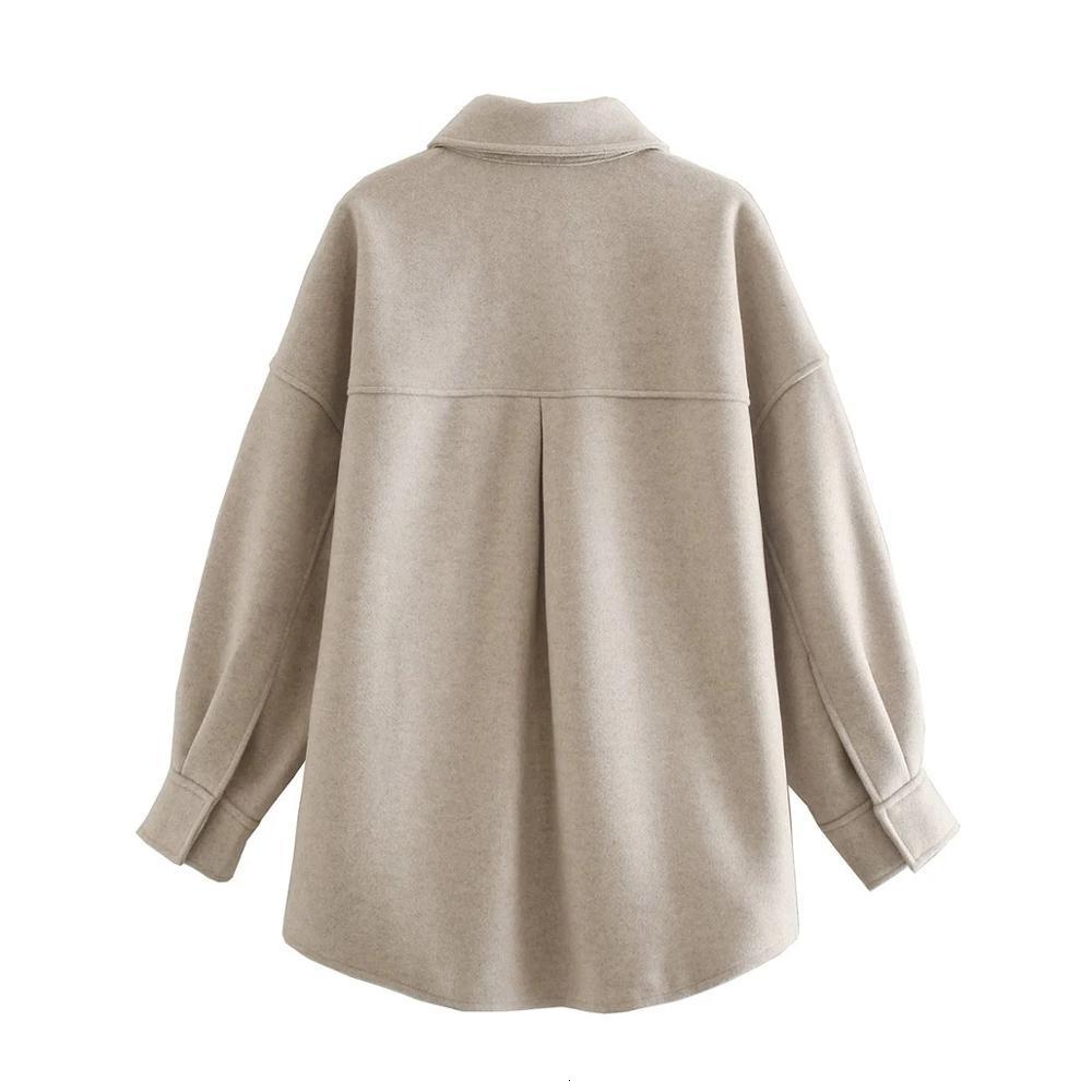Women's Wool Blends Xitimeao 2023 Autumn Winter Fashion Woolen Coat Women Loose Shirt Casual Solid Ladies Lapel Jacket 221121