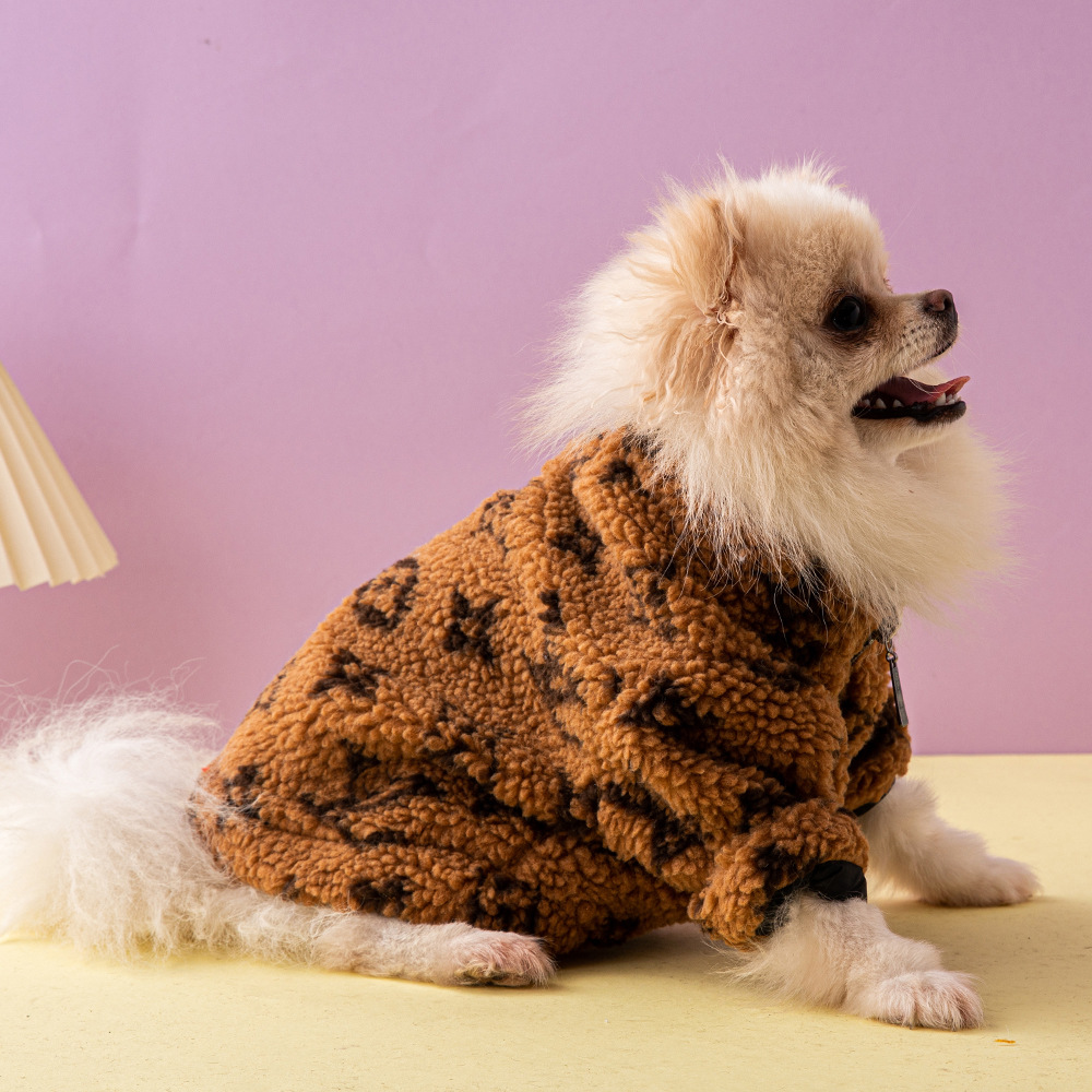 Classic Old Flower Style Dog Apparel Tide Brand Winter Heavy Pet Jacket Coat Method Fight Teddy Clothes Pet Lamb Wool Warm Cotton Clothing, As the picture 1
Classic Old Flower Style Dog Apparel Tide Brand Winter Heavy Pet Jacket Coat Method Fight Teddy Clothes Pet Lamb Wool Warm Cotton Clothing, As the picture 1