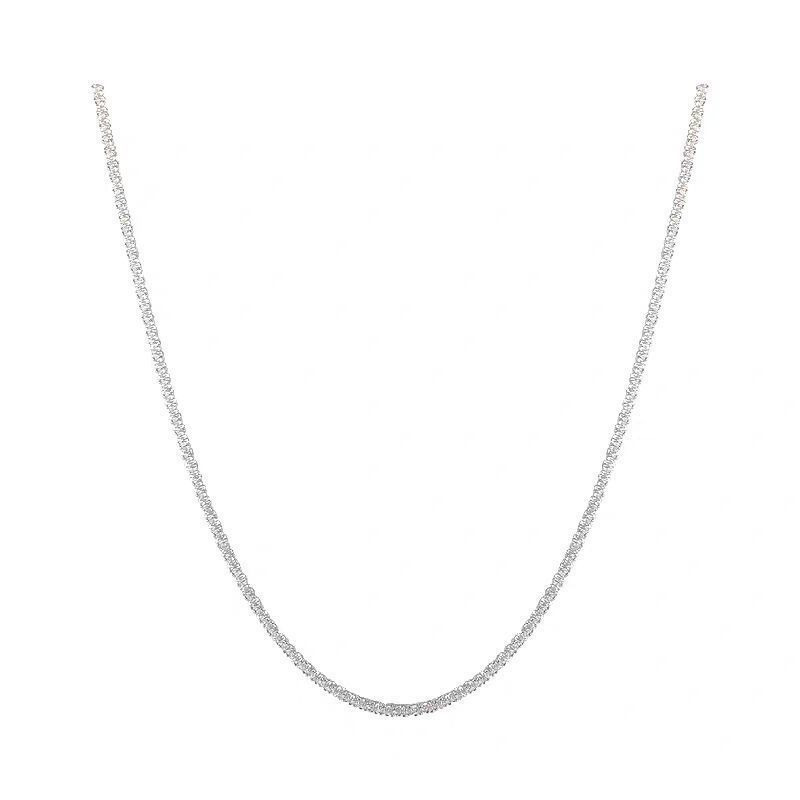 Sier Sparkling Clavicle Chain Choker Necklace Collar For Women Fine Jewelry Wedding Party Birthday Gift