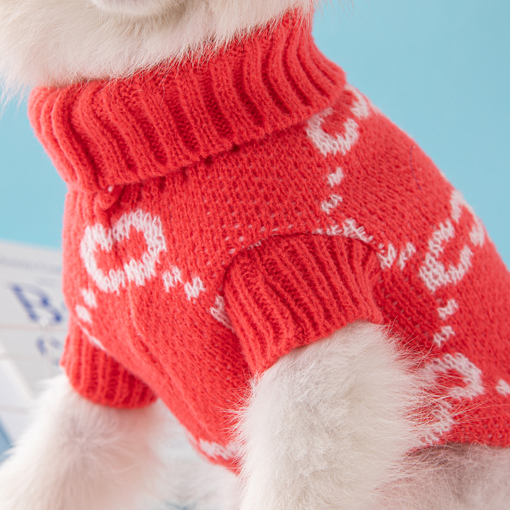 Classic Letter G Dog Apparel Turtleneck Sweater Small/Medium Dogs Autumn/Winter Pet Clothing Fashion Jumper Warm Soft Dog Coat, As the picture 1
Classic Letter G Dog Apparel Turtleneck Sweater Small/Medium Dogs Autumn/Winter Pet Clothing Fashion Jumper Warm Soft Dog Coat, As the picture 1