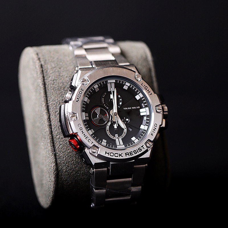 2022 Stainless steel watch men sport wr200ar g watches Army Military Shocking Waterproof Watch all pointer work Digital G Wristwatch B 100, Black