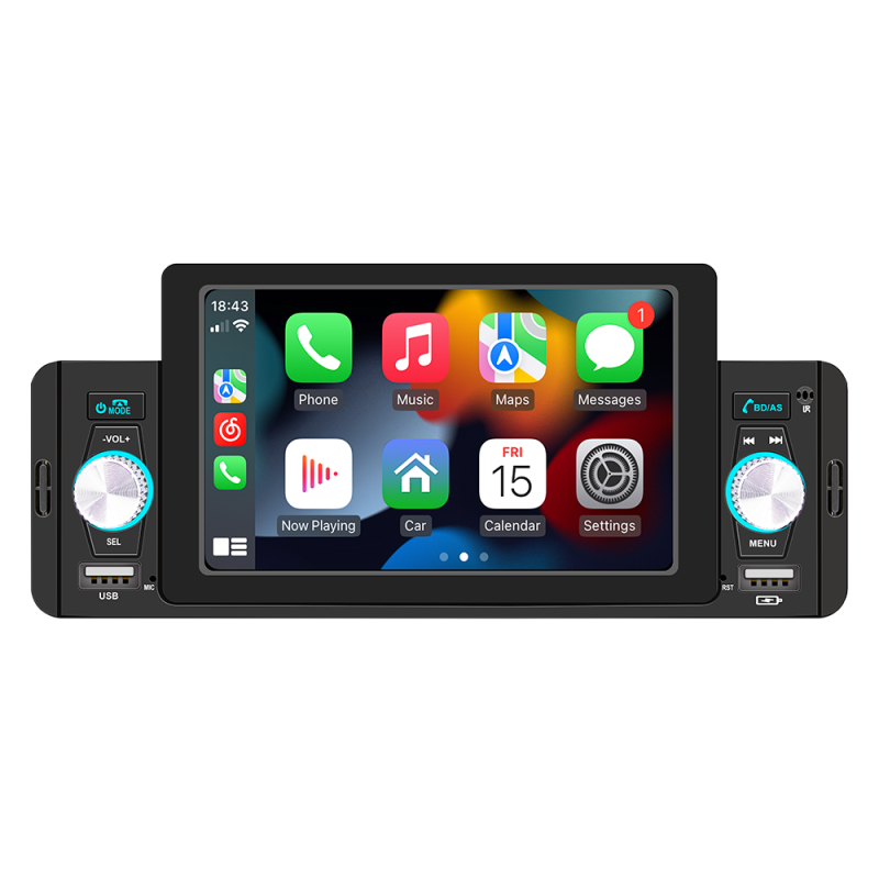 5 inch Car Stereo Multimedia Player Android Auto Radio Wireless CarPlay Player MP5 Video Car Navigation WiFi Bluetooth Mirror Link