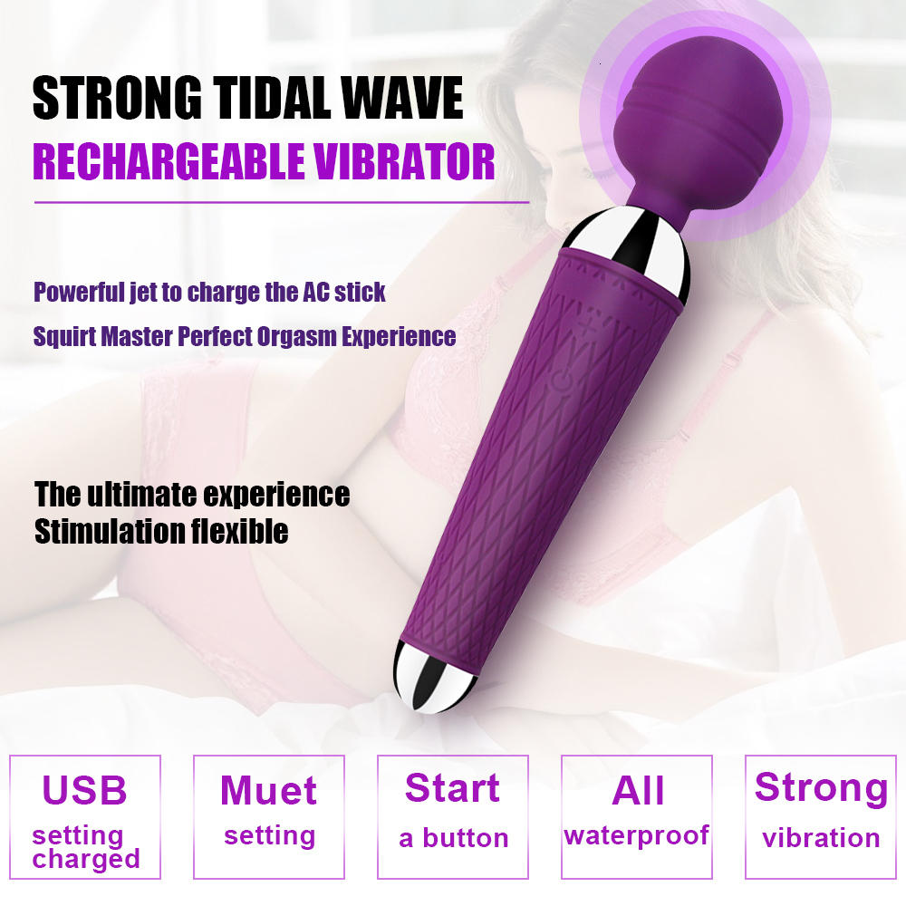 DildosDongs Powerful Clitoris Vibrators USB Recharge Magic Wand AV Vibrator Massager Sexual Wellness Erotic Sex Toys for Women Adult Product 221121