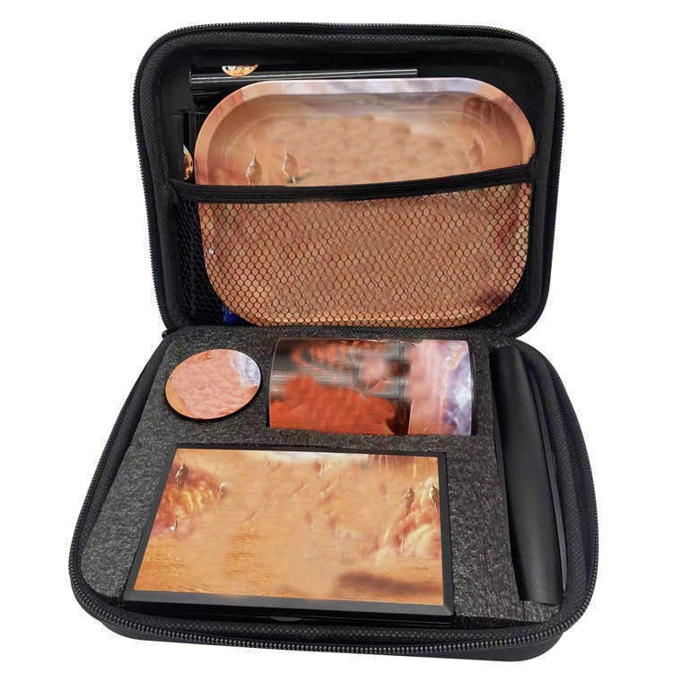 Hookahs Mini Smoke Kits Include Rolling Tray Grinder Smokeing Sets For Creative Smoking Pipe Set With Cigarette Case Herb Tobacco Pipe
Hookahs Mini Smoke Kits Include Rolling Tray Grinder Smokeing Sets For Creative Smoking Pipe Set With Cigarette Case Herb Tobacco Pipe