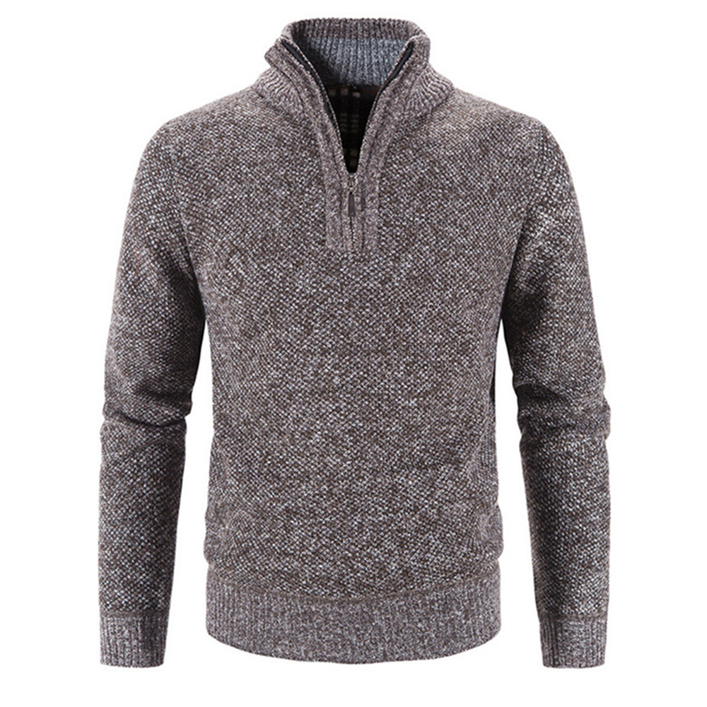 Men's Sweaters Winter Fleece Thicker Sweater Half Zipper Turtleneck Warm Pullover Quality Male Slim Knitted Wool for Spring 221121