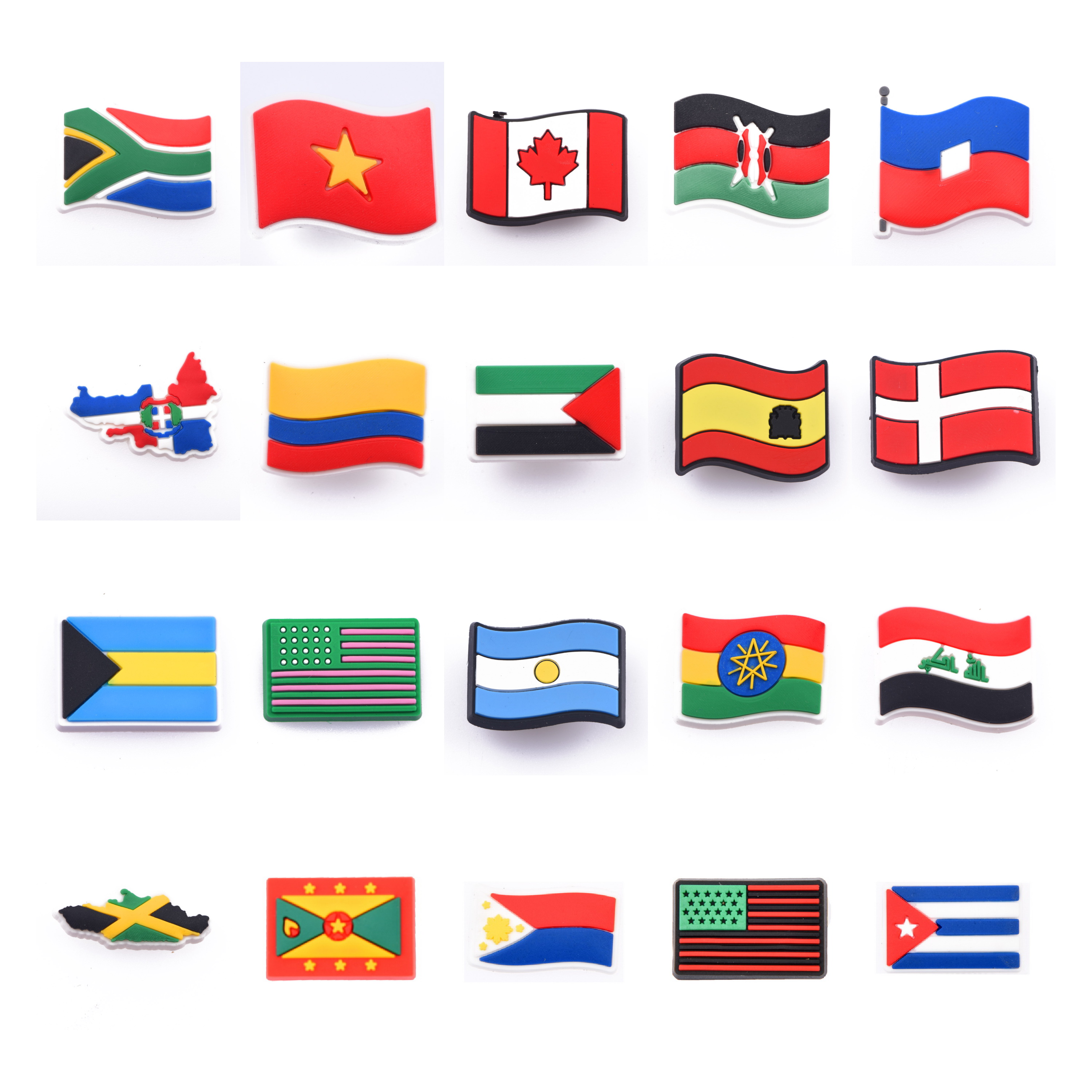 World Flags Croc Shoe Charms for Gift International FlagShoe Charm for Wholesale Mexican Flag Shoes Pins Sandal Decoration
World Flags Croc Shoe Charms for Gift International FlagShoe Charm for Wholesale Mexican Flag Shoes Pins Sandal Decoration