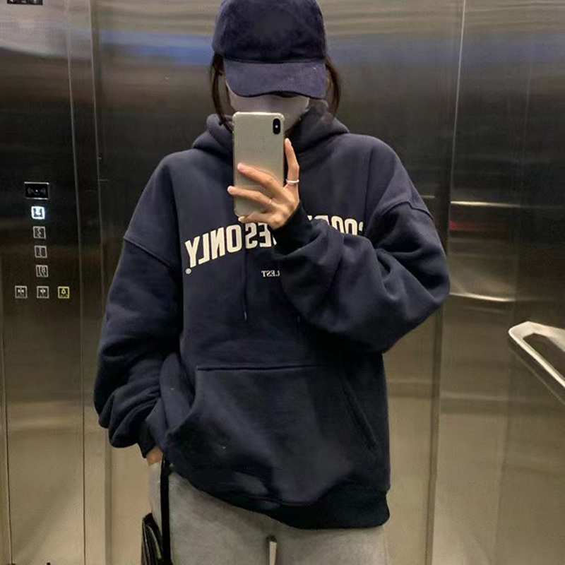 Women's Hoodies Sweatshirts Xpqbb Streetwear Women Letter Printed Casual Baggy Woman Harajuku Hip Hop Long Sleeve Fleece Pullover 221121