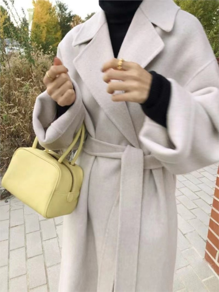 Women's Wool Blends Fashion Elegant Casual Women Woolen Jackets Winter Overcoat Long Sleeve Loose Vintage Outerwear Coats Femme Solid Clothes Clo