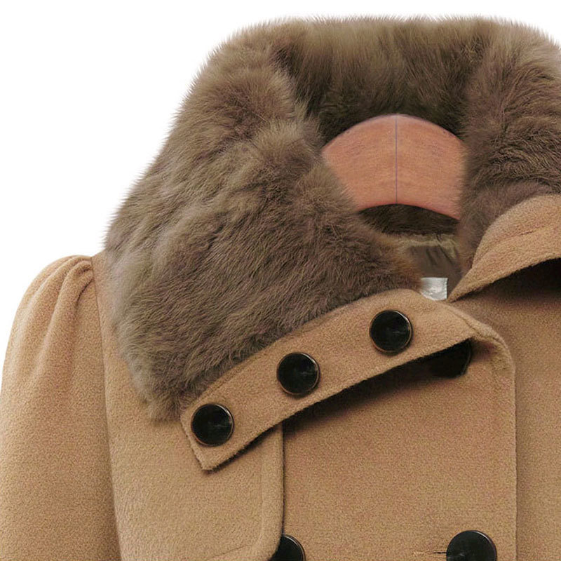 Women's Wool Blends Women Coat Dress Jacket Slim Windbreaker Sexy Long en Trench Belted Pea Double Breasted Ladies Winter Clothing 221121
