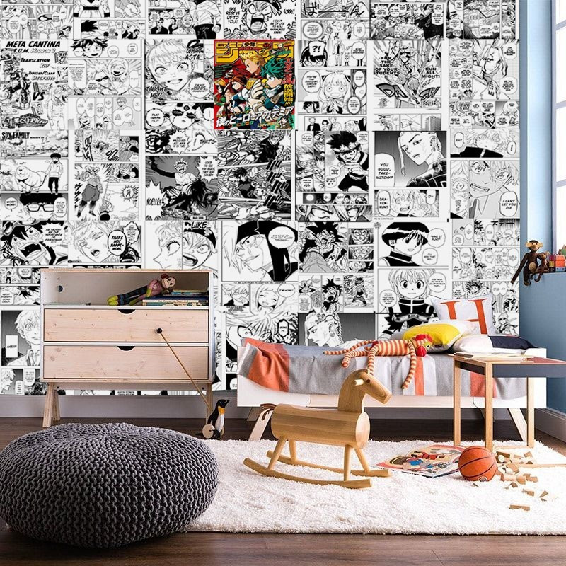 Popular English anime 21x30cm 20/30/40pcs manga wall stickers anime wallpaper print anime stickers Teen room decoration 220315