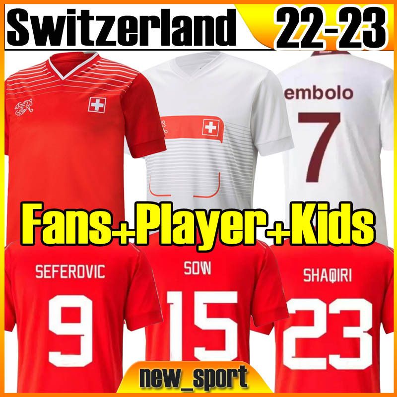 2022 Switzerland Soccer Jerseys MEN KIDS Embolo Seferovic Akanji Rodriguez Embolo 2022 2023 Home Away Short Sleeve jersey Shaqiri Football shirts SIZE 16-2XL, 2022 world cup away patch
2022 Switzerland Soccer Jerseys MEN KIDS Embolo Seferovic Akanji Rodriguez Embolo 2022 2023 Home Away Short Sleeve jersey Shaqiri Football shirts SIZE 16-2XL, 2022 world cup away patch