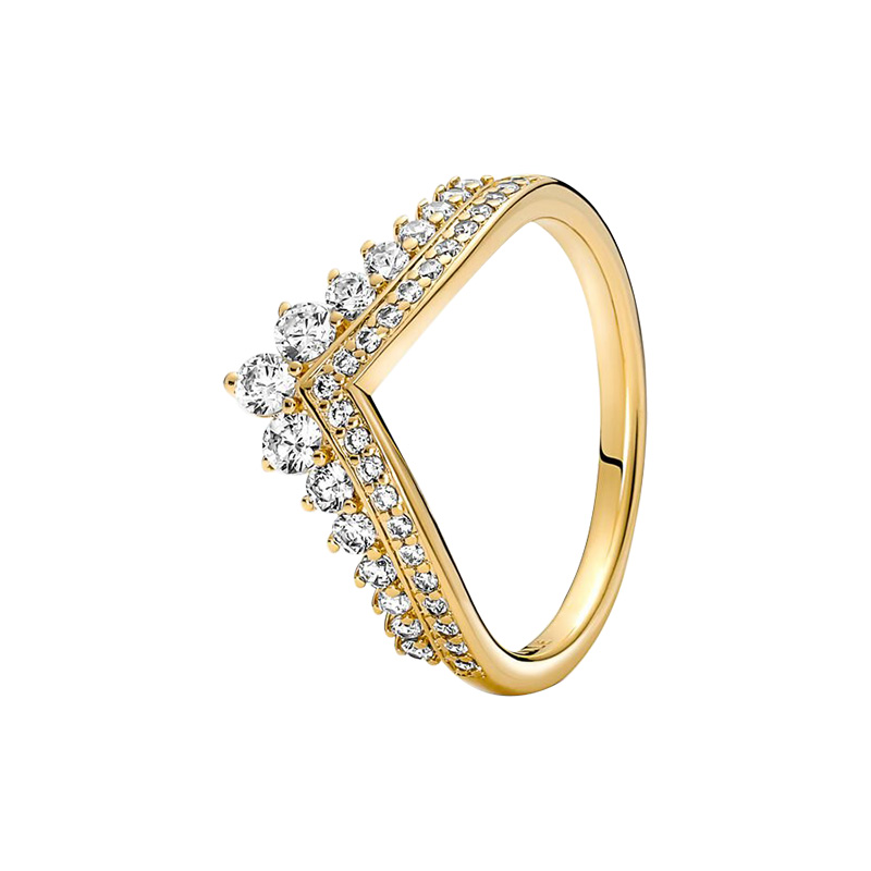 Yellow Gold plated Timeless Wish Tiara Ring with Original Box for Pandora Real Sterling Silver Women Girls Wedding Jewelry CZ diamond Rings Factory wholesale
Yellow Gold plated Timeless Wish Tiara Ring with Original Box for Pandora Real Sterling Silver Women Girls Wedding Jewelry CZ diamond Rings Factory wholesale