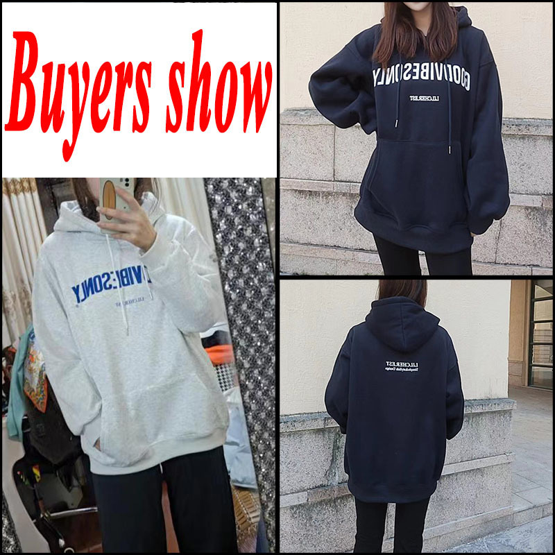 Women's Hoodies Sweatshirts Xpqbb Streetwear Women Letter Printed Casual Baggy Woman Harajuku Hip Hop Long Sleeve Fleece Pullover 221121