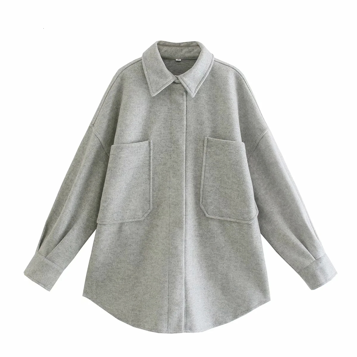 Women's Wool Blends Xitimeao 2023 Autumn Winter Fashion Woolen Coat Women Loose Shirt Casual Solid Ladies Lapel Jacket 221121