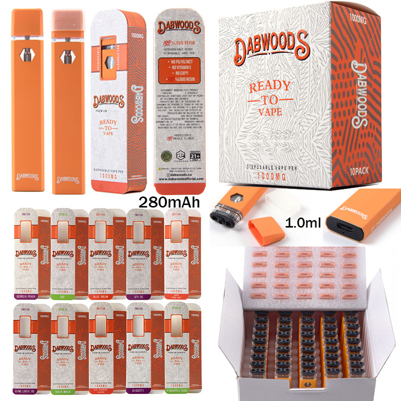 Dabwoods Disposable Vape Pen Rechargeable E Cigs Empty Dab Pen Micro USB 1.0ml Cartridge 280mAh Battery Dabwoods Bar Start Kits With Box Packaging Preheat Device Pods
Dabwoods Disposable Vape Pen Rechargeable E Cigs Empty Dab Pen Micro USB 1.0ml Cartridge 280mAh Battery Dabwoods Bar Start Kits With Box Packaging Preheat Device Pods
