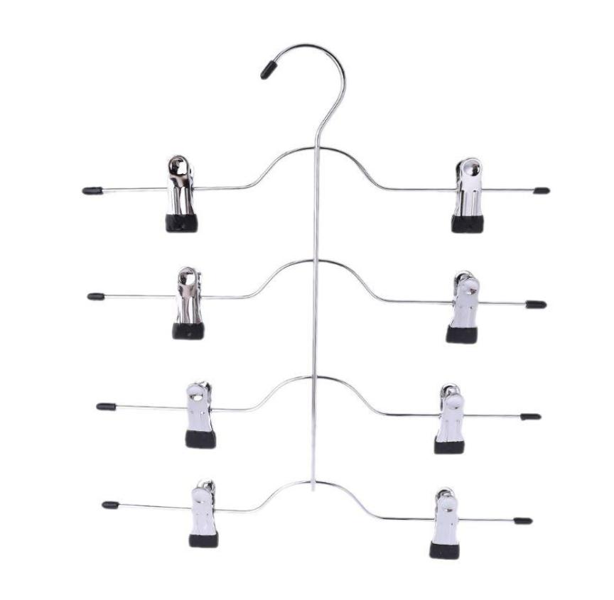 Hangers Racks Multifunctional 4 Layer Stainless Steel Pants Hanger Rack Clip Skirt With 8 Clips Storage Organizer Save Space
Hangers Racks Multifunctional 4 Layer Stainless Steel Pants Hanger Rack Clip Skirt With 8 Clips Storage Organizer Save Space