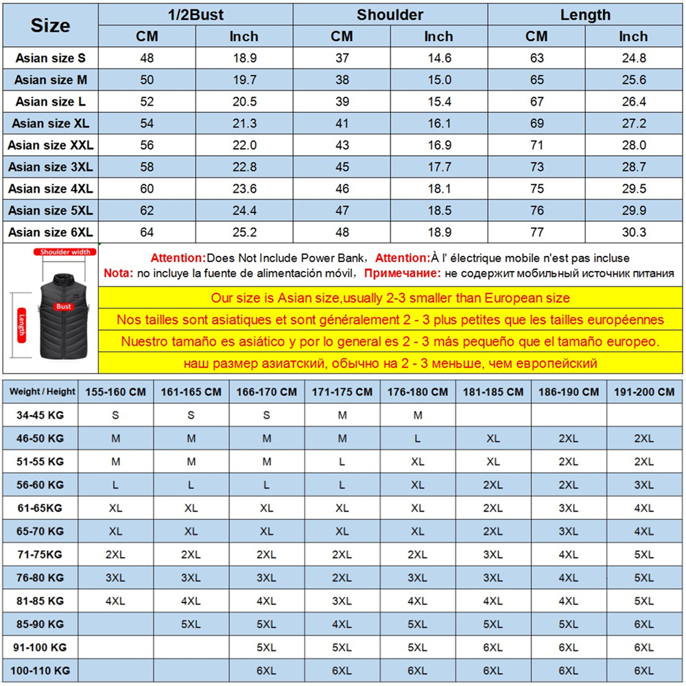 Men's Vests 17 Areas Electric Heating Coat Winter Usb Heated Jacket Man Outdoor Hiking Thermal Waistcoat Women Heater 6XL 221121