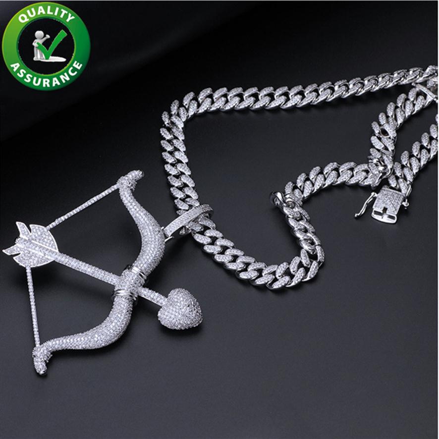 Mens Iced Out Hip Hop Chain Pendants Luxury Designer Jewelry Iced Out Pendant Men Cuban Link Chain Diamond Necklace Hiphop Charm A