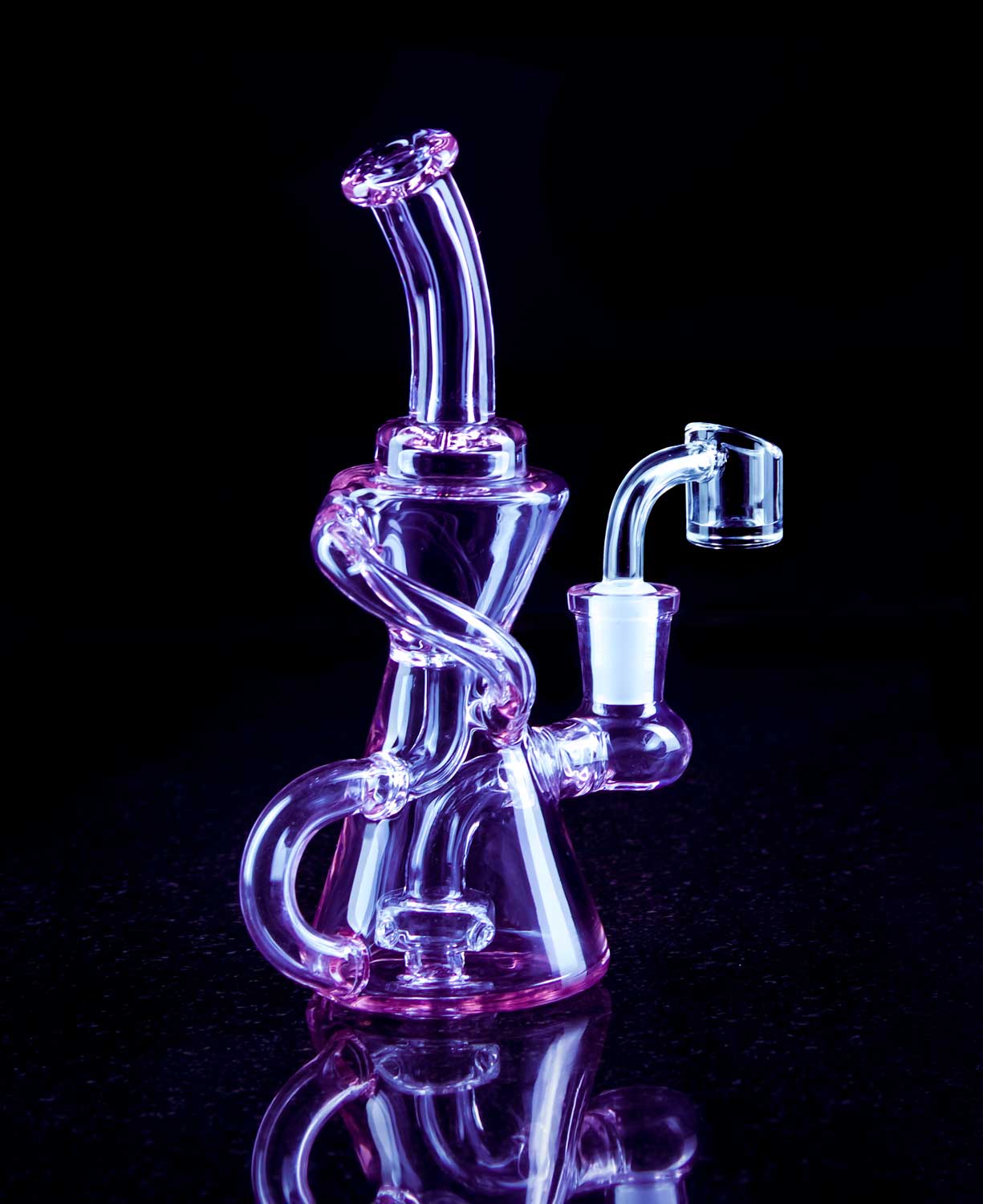 Recycler dab rigs Hookahs beaker bong water pipe thick glass water bongs heady oil rig cigarette accessory with 14mm joint