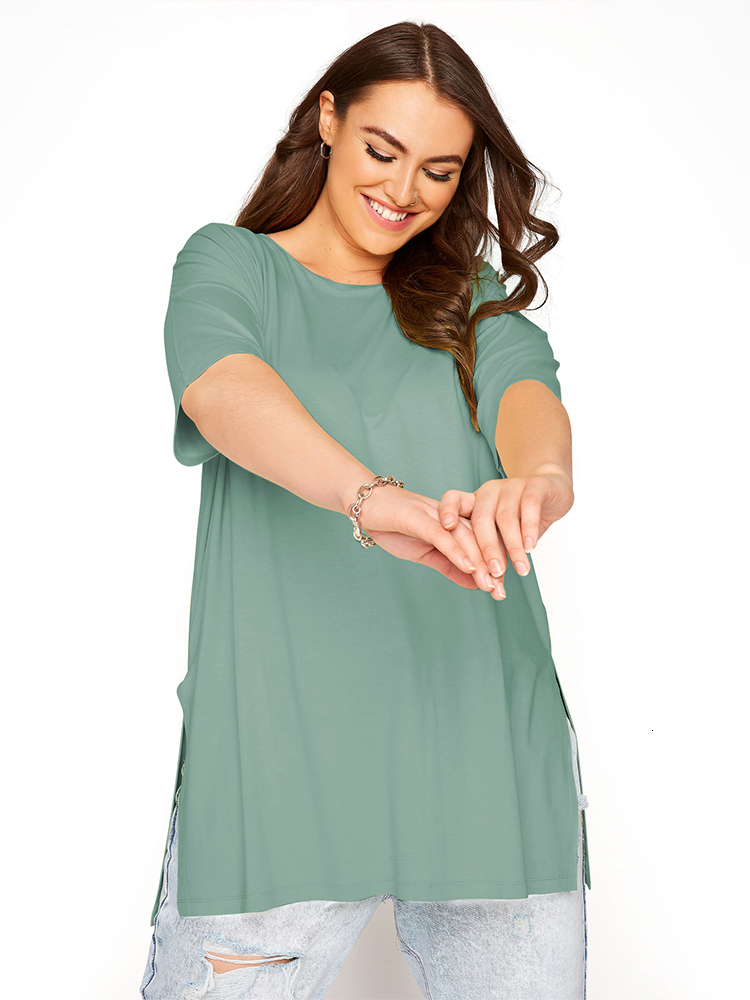 Women's Plus Size TShirt Plus Size for women t shirt casual solid color tshirt street fashion oneck summer cotton short sleeve t shirts 221121