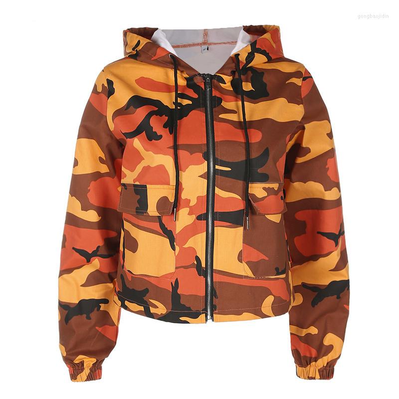 Women' Jackets Spring Autumn Korean Style Female Short Slim Orange Camouflage Pocket Motorcycle Jacket Women Casual Baseball Hoode Coat, Picture shown
Women' Jackets Spring Autumn Korean Style Female Short Slim Orange Camouflage Pocket Motorcycle Jacket Women Casual Baseball Hoode Coat, Picture shown