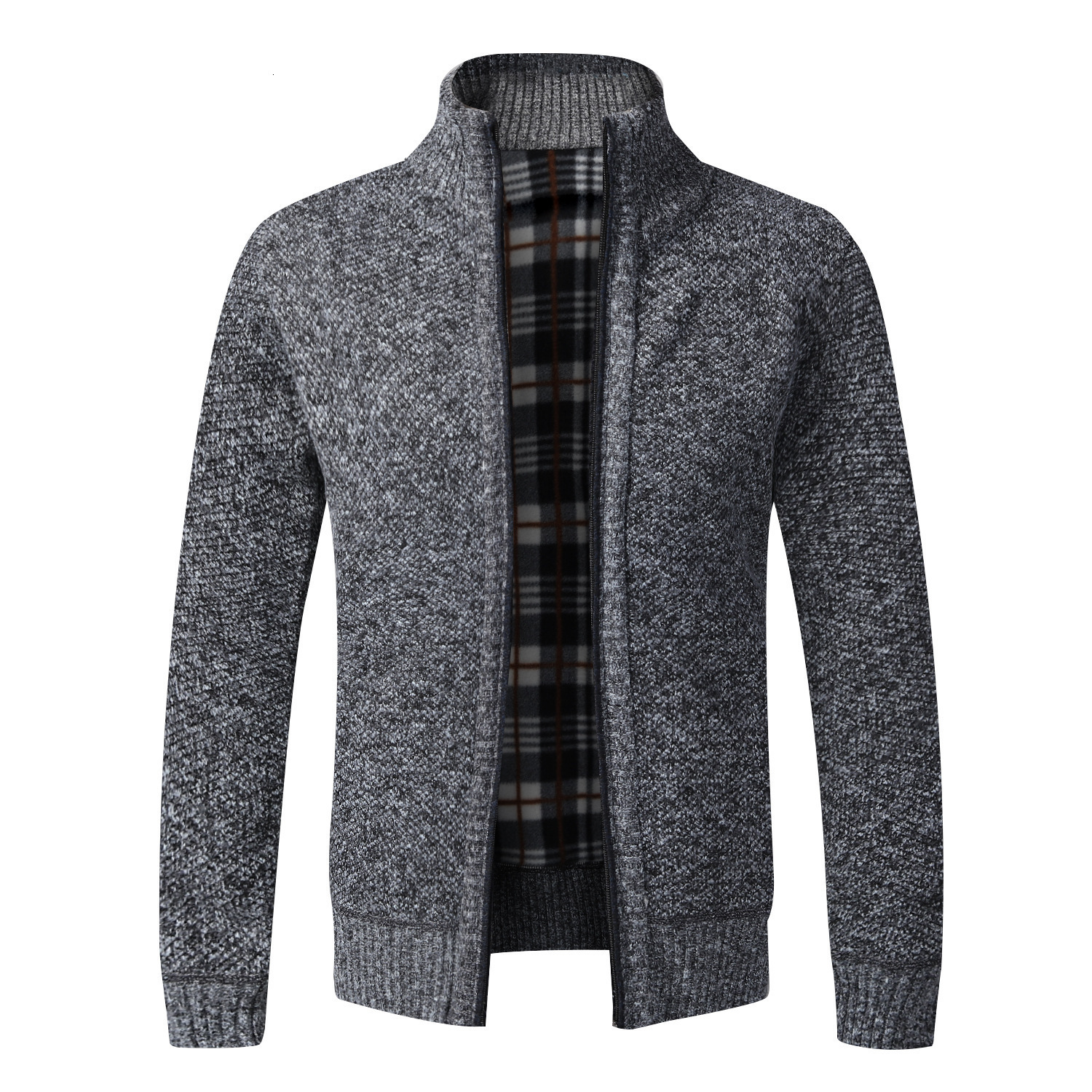 Men's Sweaters Top Quality Cardigan Autumn Winter Jacket Slim Fit Stand Collar Zipper Solid Cotton Thick Warm Sweater 221121