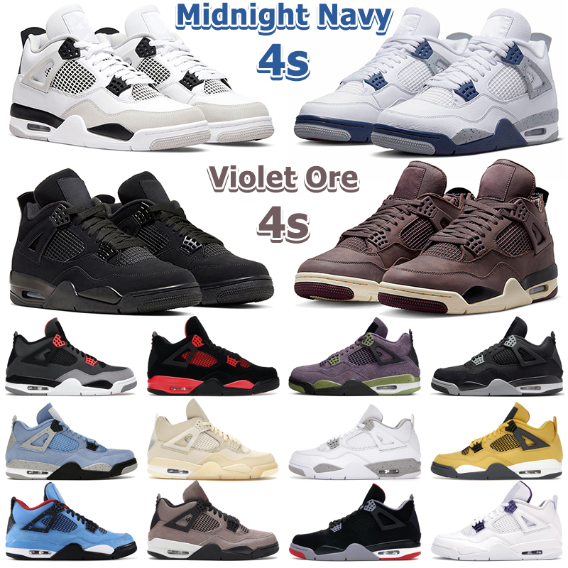 Jumpman 4 Basketball Shoes Men Women 4s Midnight Navy Violet Ore Military Black Cat Red Thunder University Blue Lightning Canvas Mens Trainers Sports Sneakers, 40
Jumpman 4 Basketball Shoes Men Women 4s Midnight Navy Violet Ore Military Black Cat Red Thunder University Blue Lightning Canvas Mens Trainers Sports Sneakers, 40