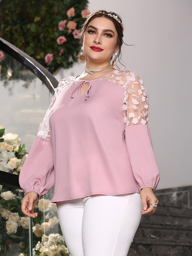 Women's Plus Size TShirt TOLEEN Clearance Price Outfits Women Large Plus Size Tops Spring Oversized TShirt Pink Long Sleeve Elegant Clothing 2211