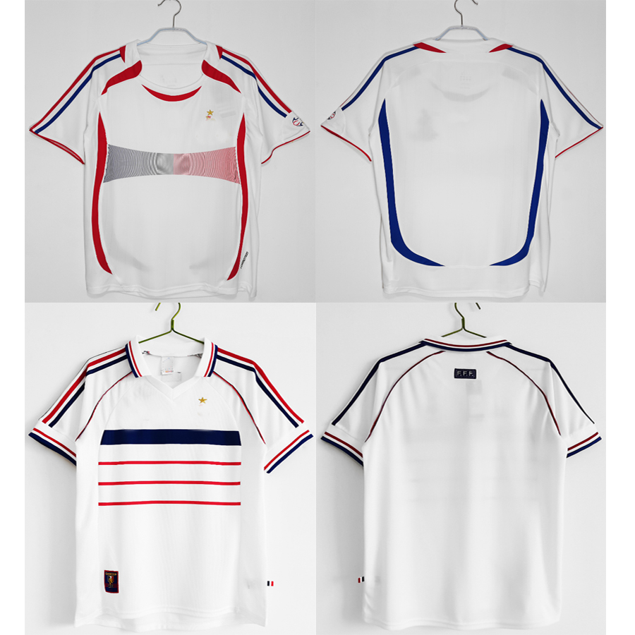 1998 Retro FRANCE soccer jersey 98 06 ZIDANE HENRY Trezeguet football shirts uniform Pires Maillot de foot French finals Vintage 2006 Trezeguet men kids away Francia, 2006 world cup white away kit
1998 Retro FRANCE soccer jersey 98 06 ZIDANE HENRY Trezeguet football shirts uniform Pires Maillot de foot French finals Vintage 2006 Trezeguet men kids away Francia, 2006 world cup white away kit