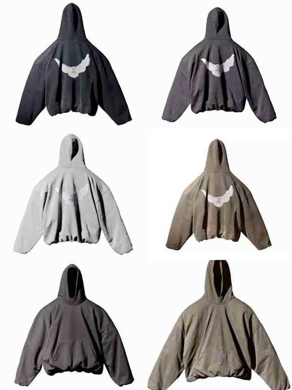 Designer Kanyes Classic Wests Luxury Hoodie Three Party Joint Name Peace Dove Printed Mens And Womens Yzys Pullover Sweater Hooded 6 Color 
Designer Kanyes Classic Wests Luxury Hoodie Three Party Joint Name Peace Dove Printed Mens And Womens Yzys Pullover Sweater Hooded 6 Color