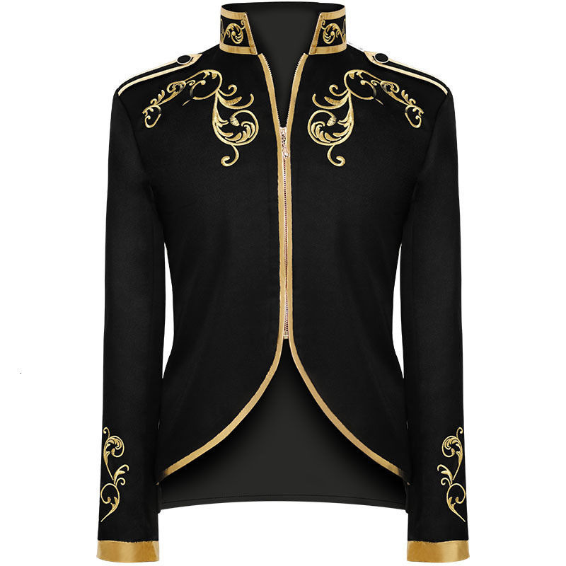 Men' Jackets Mens Gold Embroidered Court Prince Stylish Suit Jacket Brand Slim Fit Steampunk Gothic Vintage Uniform Costume Chaquetas Hombre 221121, Black
Men' Jackets Mens Gold Embroidered Court Prince Stylish Suit Jacket Brand Slim Fit Steampunk Gothic Vintage Uniform Costume Chaquetas Hombre 221121, Black