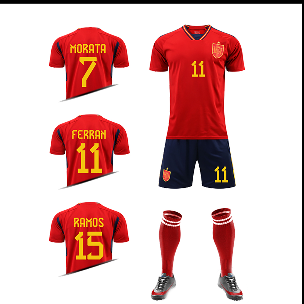 2022 Spain soccer jerseys Espana ANSU FATI ASENSIO MORATA FERRAN KOKE GAVI