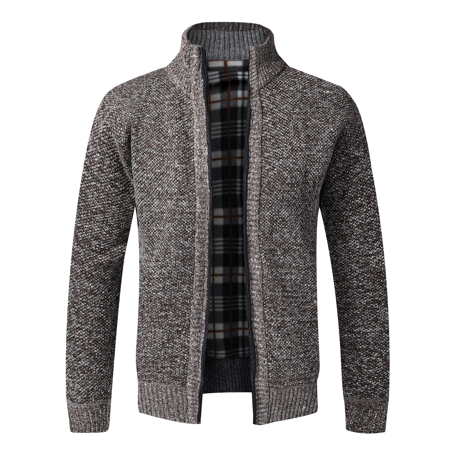 Men's Sweaters Top Quality Cardigan Autumn Winter Jacket Slim Fit Stand Collar Zipper Solid Cotton Thick Warm Sweater 221121