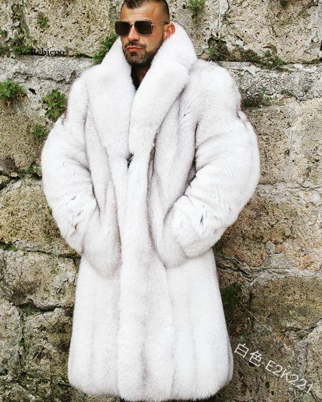 Men's Jackets Rabbit Wool Coat Men's Thicken Solid Color Warm Fashion Personality Outdoor Windproof European And American Clothes 221121